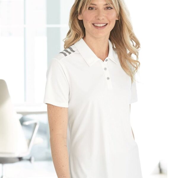 Adidas • Women's 3-Stripes Shoulder Polo • A325 Thumbnail