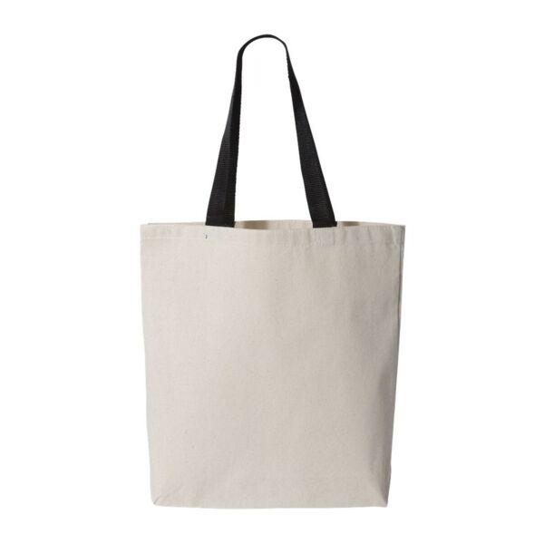 Q-Tees • 11L Canvas Tote with Contrast-Color Handles • Q4400 Thumbnail